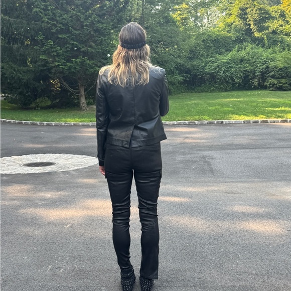 J Brand Black Leather Jacket/ Blazer - Picture 5 of 10